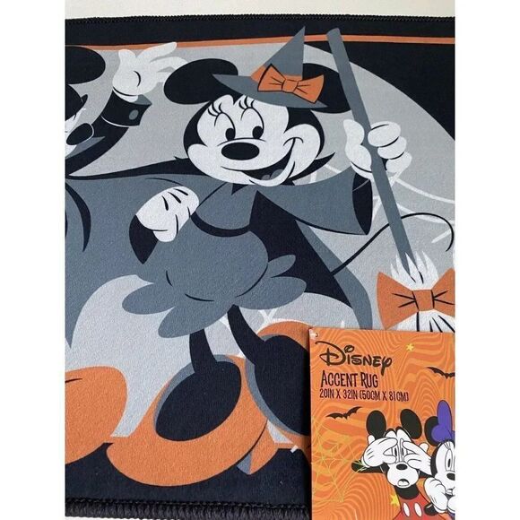 Disney Mickey Minnie Mouse Witch Halloween Fun Accent Rug 20" x 32" Soft Feel - Picture 4 of 10